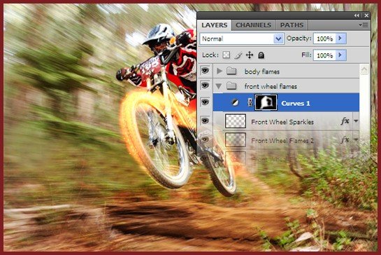 Design an Awesome Bike Racer with Fire Effect in Photoshop