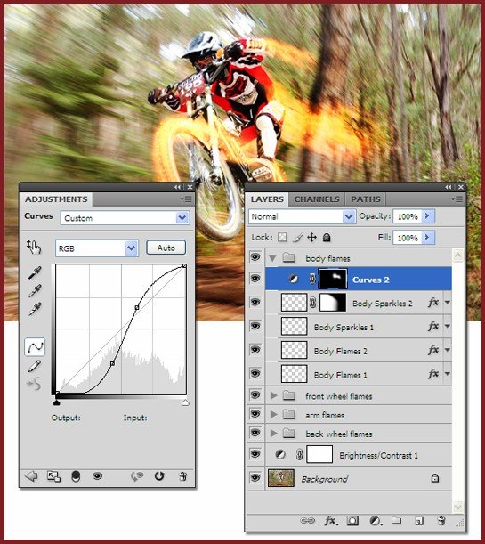 Design an Awesome Bike Racer with Fire Effect in Photoshop