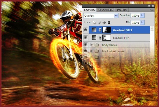 Design an Awesome Bike Racer with Fire Effect in Photoshop